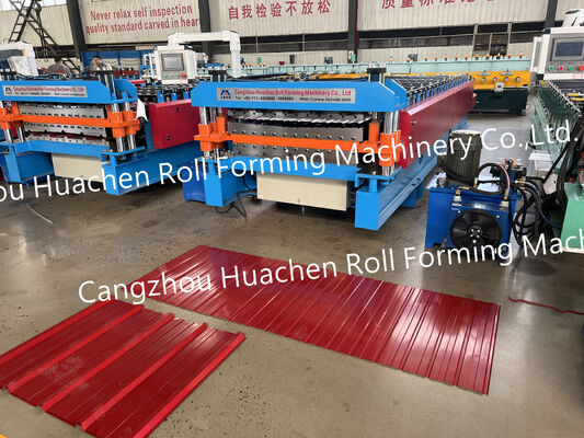 Yüksek Kaliteli Çok Fonksiyonlu Panel Çift Katmanlı Rulo Yapım Makinesi Çinko Çatı Yapı Makinesi Çatı Panelli Makinesi