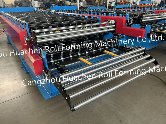 Yüksek Kaliteli Çok Fonksiyonlu Panel Çift Katmanlı Rulo Yapım Makinesi Çinko Çatı Yapı Makinesi Çatı Panelli Makinesi