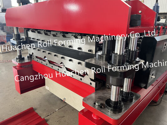 Metal çatı panelleri için Tam Otomatik Trapezoidal Çatı Yaprak Rulo Formasyon Makinesi