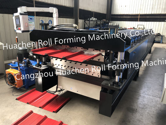 Trapezoidal profilli çelik levha makinesiyle soğuk bükme ile şekillendirilmiş çelik dalgalanmış çatı