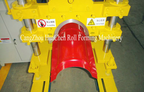 Color Steel Glazed Ridge Cap Roll Forming Machine with PLC Computer Control to Europe