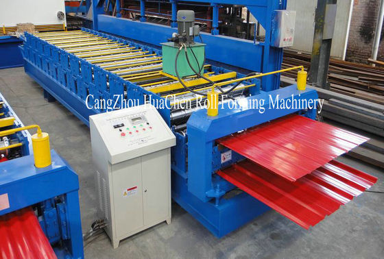 7.5KW 0.3 - 0.8mm Roof Panel Roll Forming Machine 7.2*1.55*1.91m