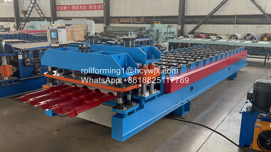 0.3-0.8mm Kalınlık Sırlı Karo Şekillendirme Makinesi Tek Zincirli Tahrik