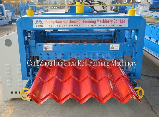 Steel Roof Glazed Tile Roll Forming Machine Professional 18 Stations