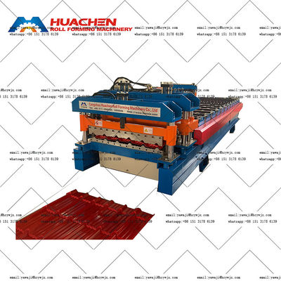 380v Çatı Çelik Plakası CR12 Kesme Malzemesi ile Camlı Tile Roll Forming Machine