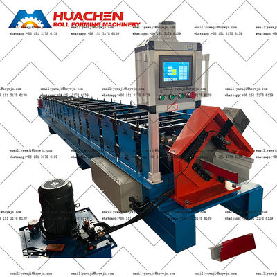 Galvanizli Ridge Çatı Oluk Çatı Paneli Rulo Şekillendirme Makinesi 410mm Genişliği
