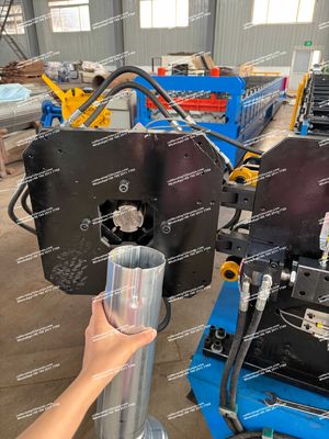 100 mm yuvarlak aşağı boru rulo şekillendirme makinesi Hidrolik kesme tipi