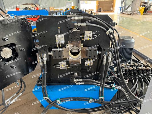 100 mm yuvarlak aşağı boru rulo şekillendirme makinesi Hidrolik kesme tipi
