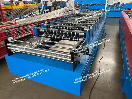 0.7mm Çatı Sayfası için Çelik Silo PPGI Oluklu Rulo Şekillendirme Makinesi