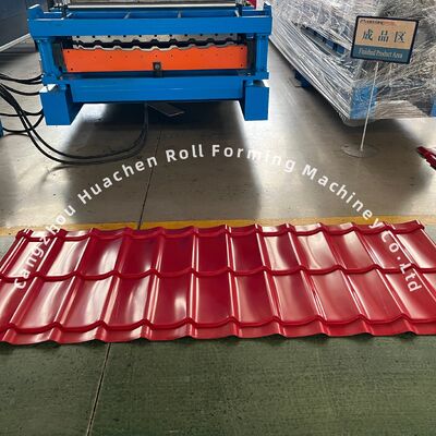 Panasonic PLC Kontrollü ve 45# Çelik Söndürmeli Yüksek Hızlı 15m/dk Çift Katmanlı Oluklu Rulo Şekillendirme Makinesi