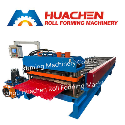 Alüminyum ve galvanizli metal tabakası renkli çelik plaka tek katmanlı platform trapezoidal profil oluşturma makinesi
