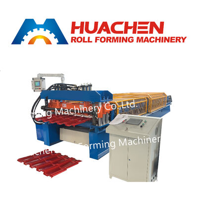 Metal camlı çatı kiremitleri rulo şekillendirme makinesi