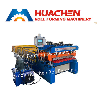 Çelik metal çatı levhası Crimping Duvar paneli Eğimli Profil Kelepçe Yapma Rulo Formasyon Makinesi