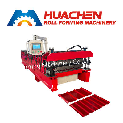 Metal çatı panelleri için Tam Otomatik Trapezoidal Çatı Yaprak Rulo Formasyon Makinesi